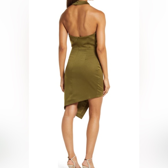 Elliatt Asymmetrical Satin Dress - Picture 2 of 7